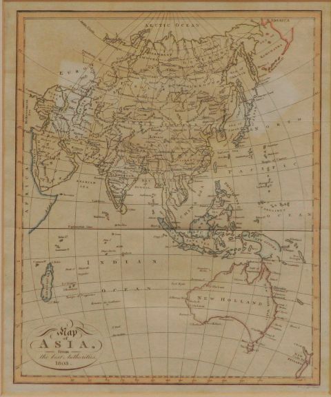 Appraisal: MAP OF ASIA from the Best Authorities Engraved map outlined