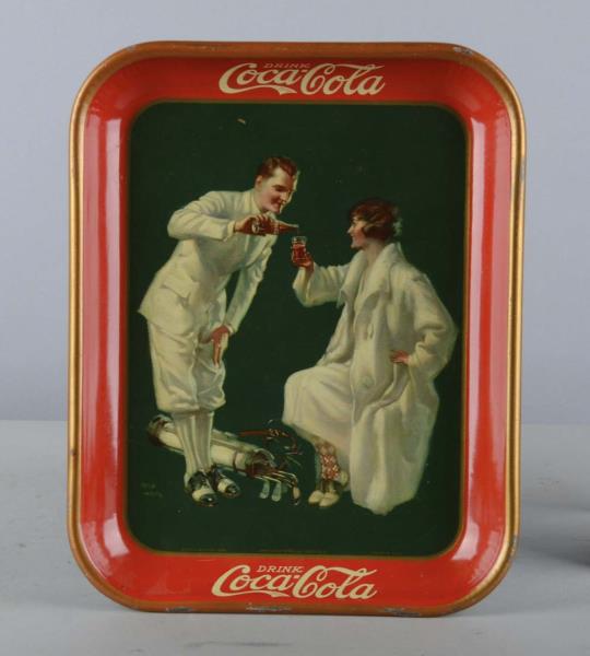 Appraisal: Coca Cola Tin Serving Tray This tray by American Art