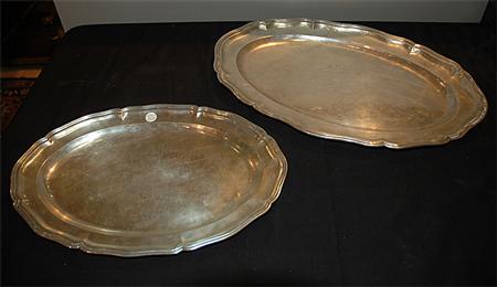 Appraisal: Set of Two Austrian Silver Platters Estimate -