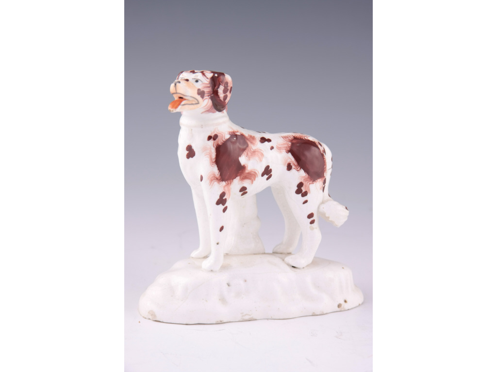 Appraisal: Staffordshire Sporting Dog English ca possibly the potter's interpretation of