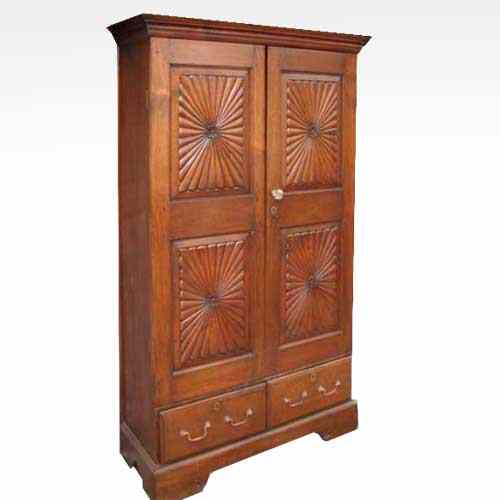 Appraisal: An Anglo Indian Teak Double Door Cabinet circa having a