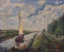 Appraisal: Katherine R Firestone American Cleveland Artist circa - 's Canal