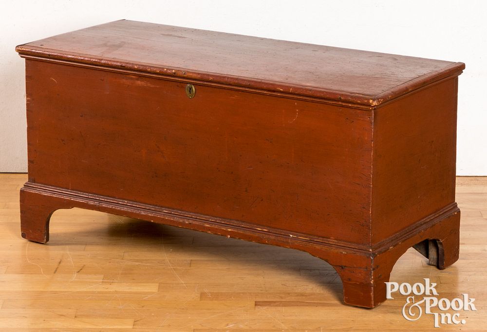 Appraisal: Pennsylvania painted pine blanket chest Pennsylvania painted pine blanket chest