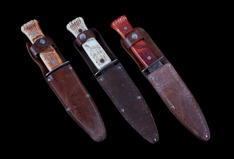 Appraisal: Imperial Elk Knives and Scabbards In this lot we have