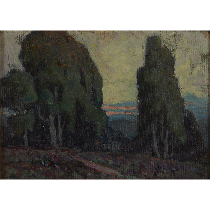 Appraisal: Randolph Coats American b Landscape oil on board x signed