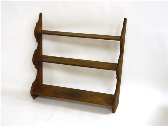 Appraisal: Small oak book shelf shaped sides damage to finish ''