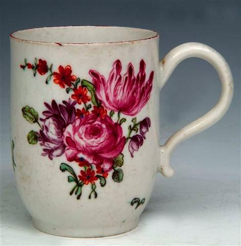 Appraisal: A LONGTON HALL CUP painted with a floral spray in