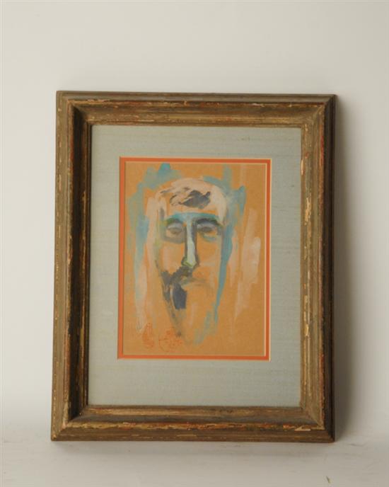 Appraisal: Juichi Kamikura Head of Christ Watercolor Signed lower left Framed