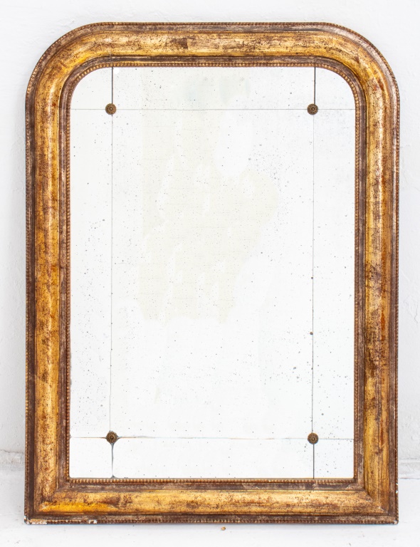 Appraisal: LOUIS PHILIPPE STYLE GILTWOOD CUT GLASS MIRROR Louis Philippe style