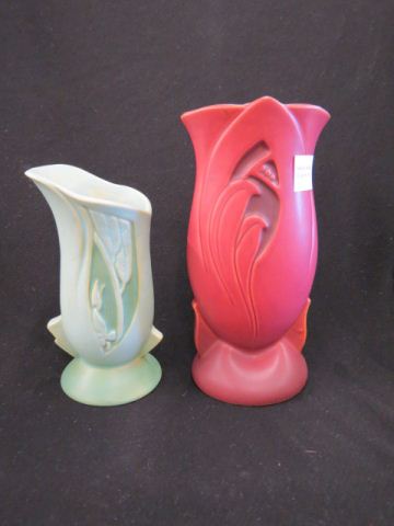 Appraisal: pc Roseville Silhouette Art Pottery Vases and excellent