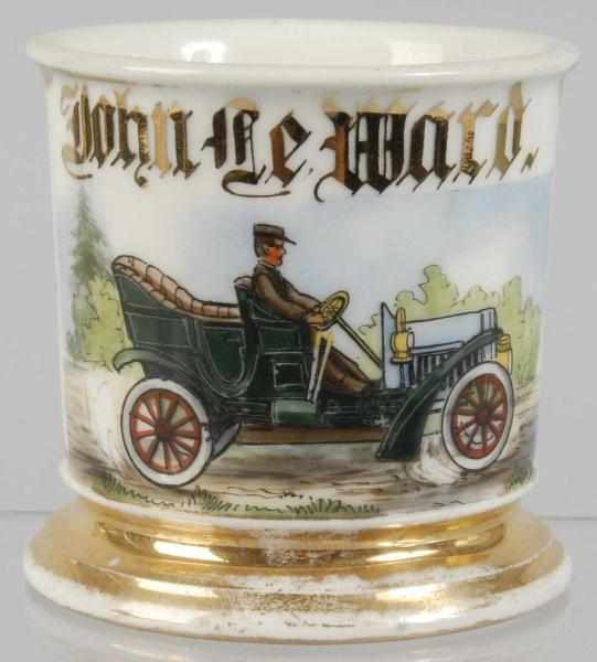 Appraisal: Automobile Shaving Mug Description Marked John Le Ward across top