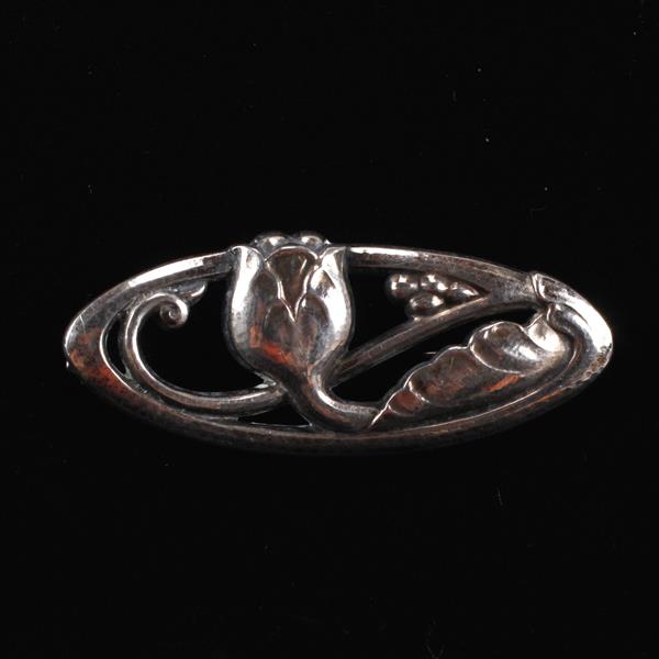 Appraisal: Georg Jensen Denmark Sterling Silver Tulip Brooch W