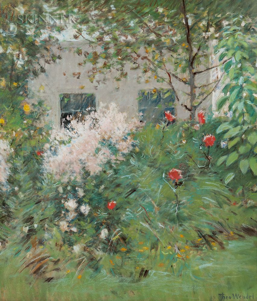 Appraisal: Theodore Wendel American - A New England Garden Theodore Wendel