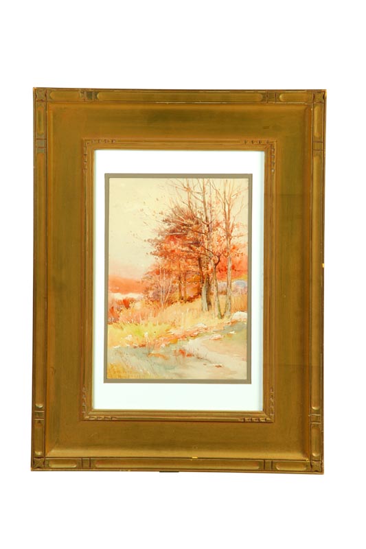 Appraisal: AUTUMN LANDSCAPE BY HENRY WEBSTER RICE MASSACHUSETTS - Watercolor on