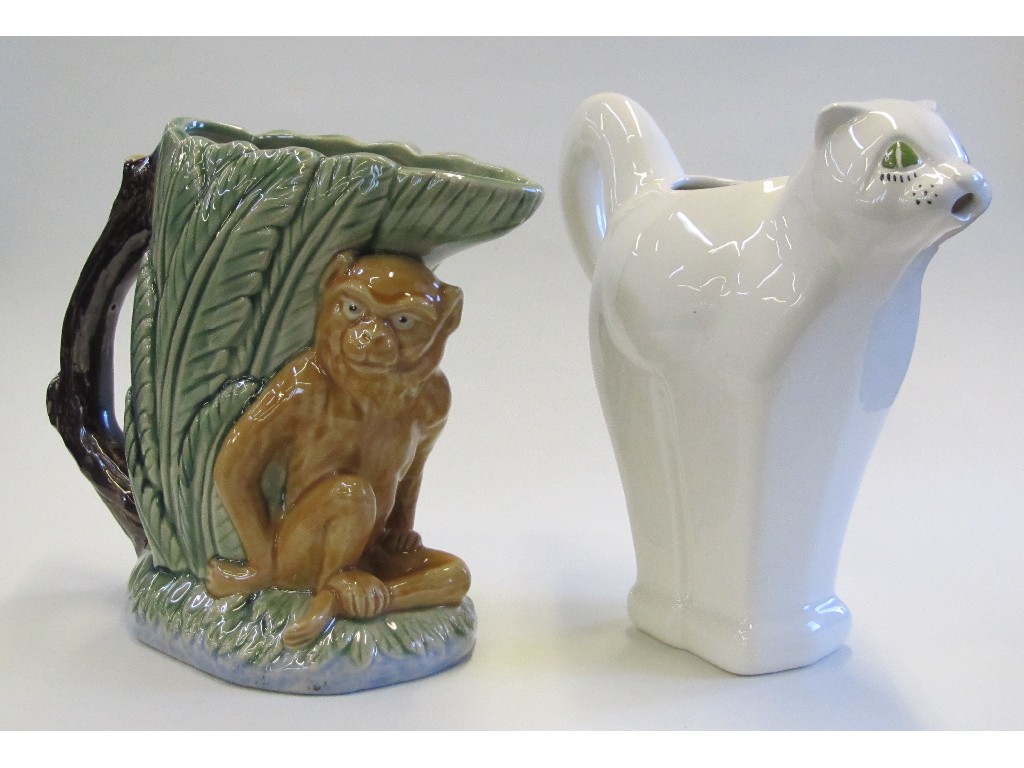 Appraisal: Carlton Ware cat milk jug and a monkey decorated jug