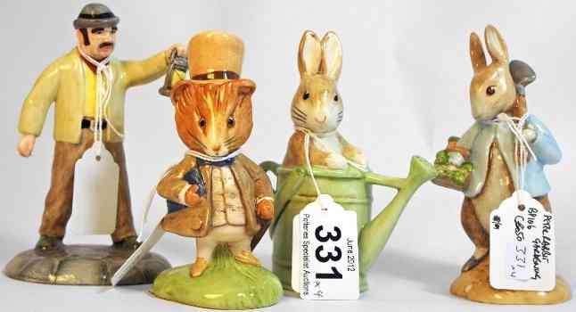 Appraisal: Beswick Beatrix Potter Figures Peter in the Watering Can Farmer