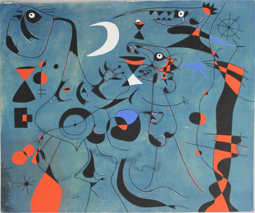 Appraisal: JOAN MIRO SPANISH - CONSTELLATIONS - PERSONNAGES DANS LA NUIT