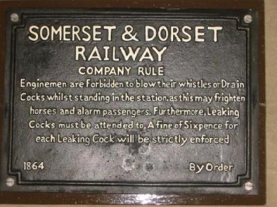 Appraisal: A cast iron sign Somerset Dorset Railway Company regarding the