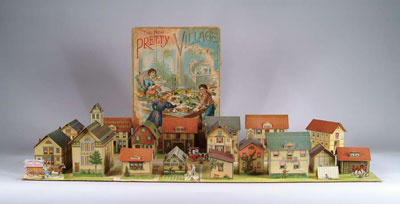 Appraisal: SPECTACULAR PRETTY VILLAGE BOXED SET Copt by McLoughlin Bros NY