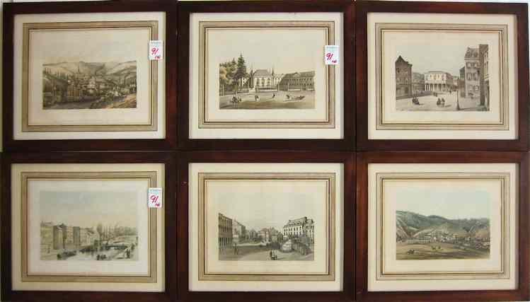 Appraisal: L H HOOLANS SIX COLOR LITHOGRAPHS titled in French Landscapes