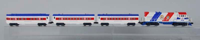 Appraisal: TCA Bicentennial Special Passenger Train Set Seale Description Engine and