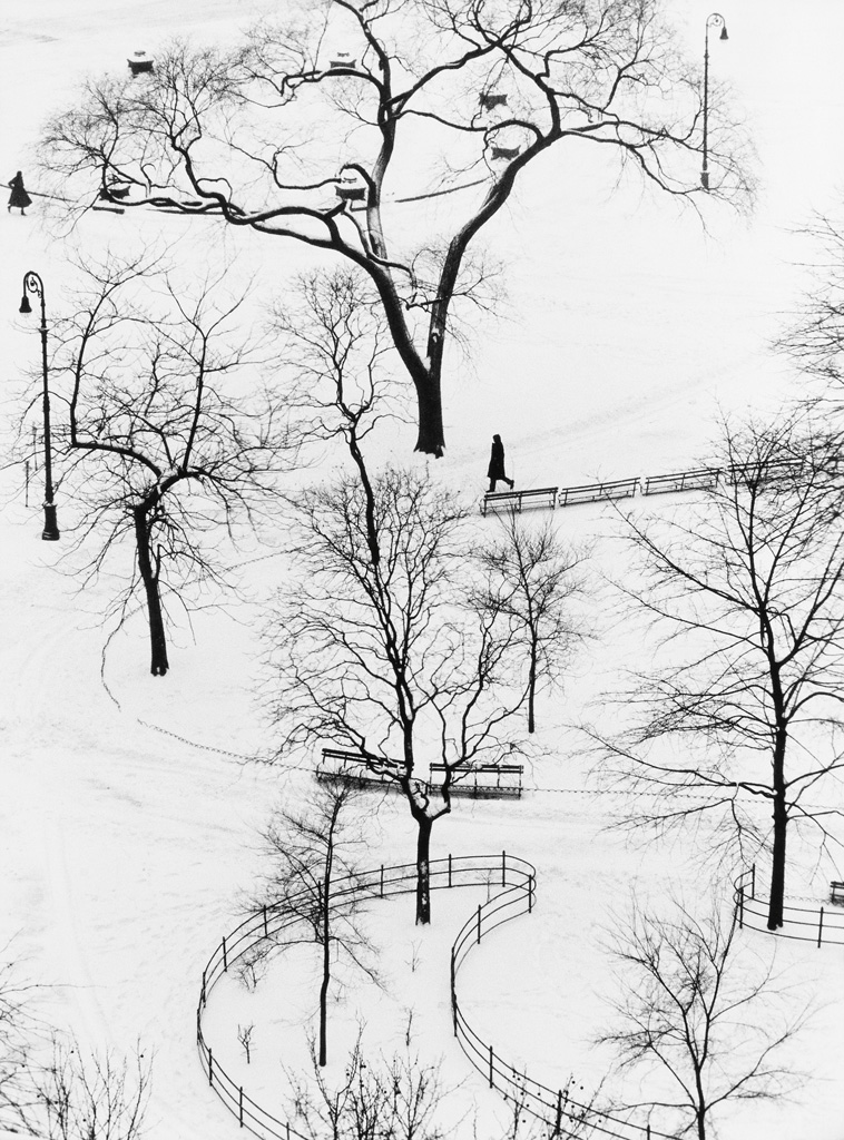 Appraisal: ANDR KERT SZ - Washington Square Winter Oversized silver print