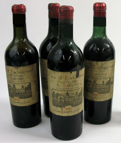 Appraisal: FOUR BOTTLES CHATEAU COS D'ESTOURNEL WINE