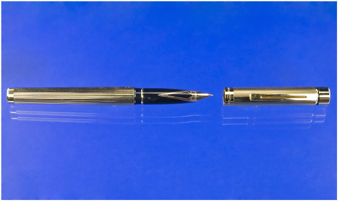 Appraisal: Sheaffer A Sheaffer Targa gold filled ribbed medium nib Mint