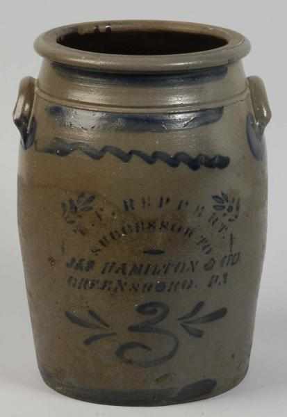 Appraisal: Stoneware Gallon Hamilton Jones Piece Description Marked Hamilton Greensboro PA