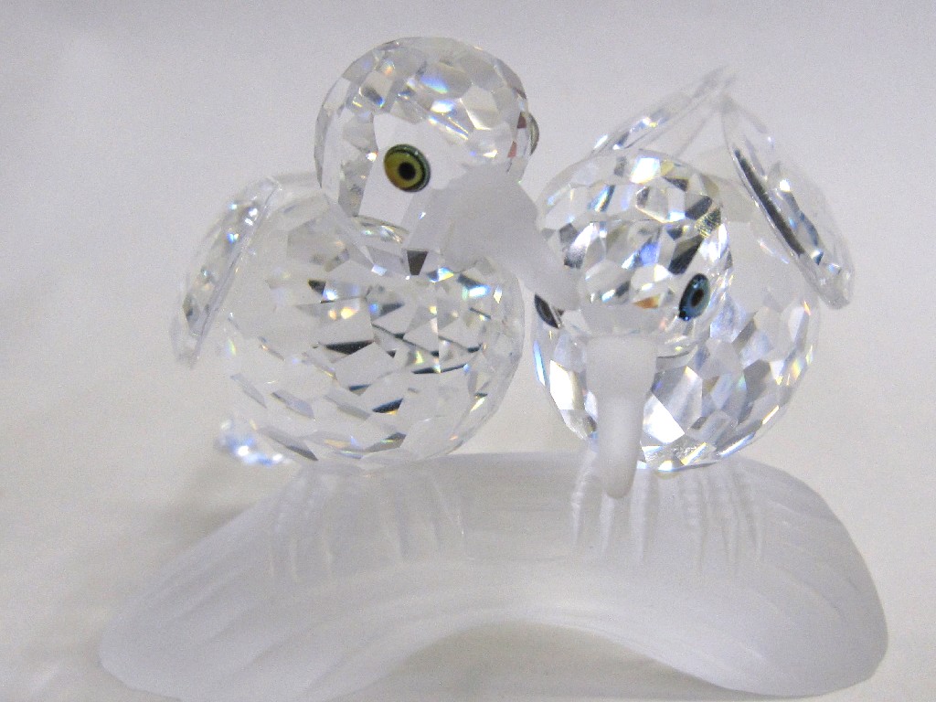 Appraisal: Swarovski crystal figure 'Amour - The Turtledoves' produced for the