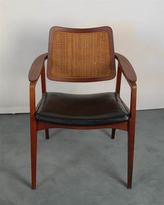 Appraisal: Siguard Bernadotte by France Daverkosen Danish Teak Chair metal Bernadotte