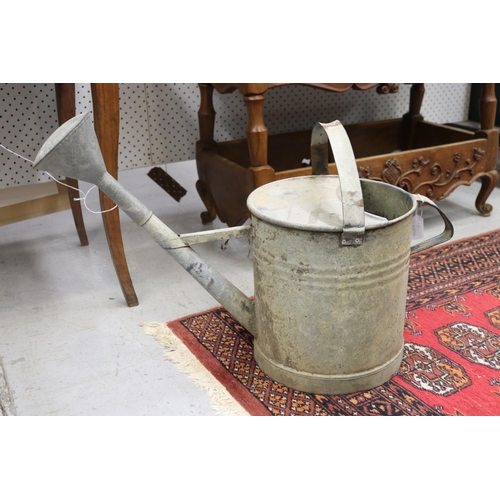 Appraisal: Vintage French gal metal watering can approx cm H x