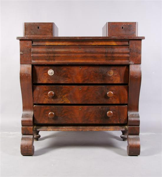 Appraisal: An American Empire Mahogany Chest of Drawers Height x width