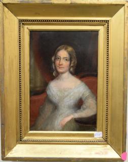 Appraisal: th century portrait oil on canvas Bust of a Woman