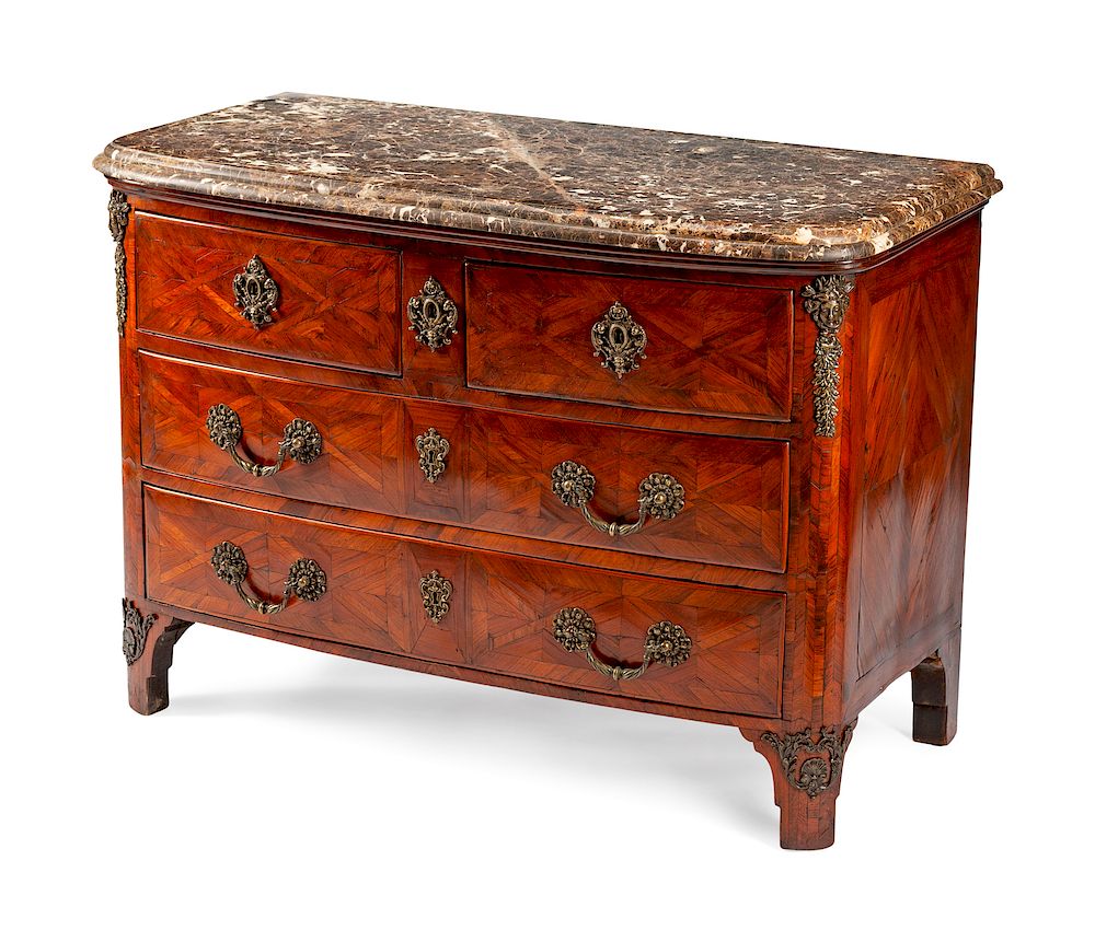 Appraisal: A Regence Bronze Mounted Marquetry Commode A Regence Bronze Mounted