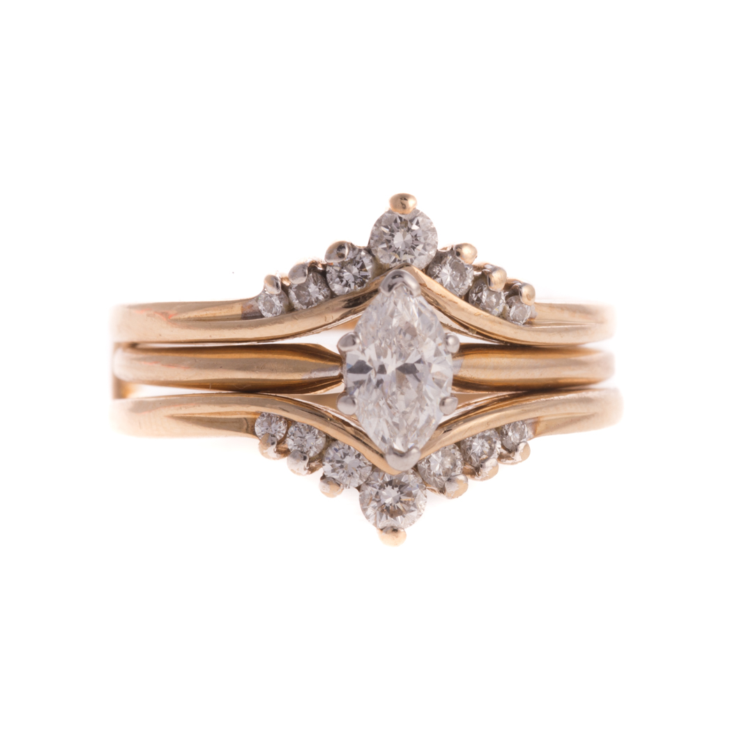 Appraisal: A Lady's Marquise Diamond Ring with Jacket in K K