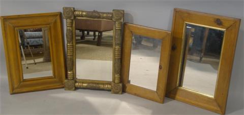 Appraisal: GROUP OF FOUR SMALL AMERICAN MIRRORS Including a classical rectangular