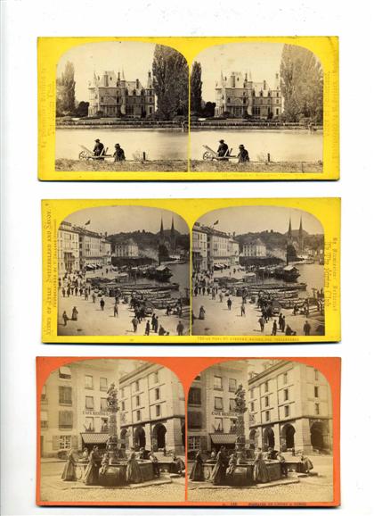 Appraisal: Lot Photographs - th-Century Stereoviews European views ca - Scattered