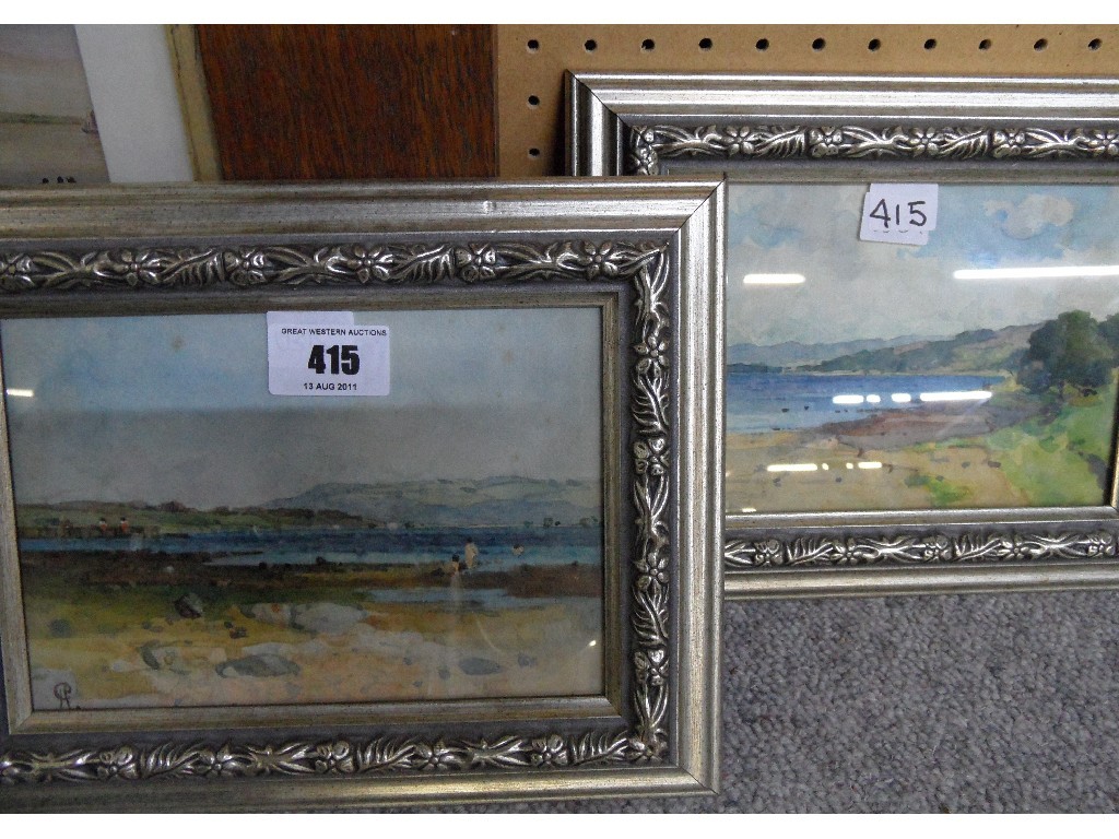 Appraisal: CHARLES HOUSTON Pair of watercolour landscapes one monogrammed