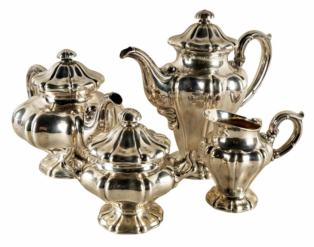 Appraisal: -SILVER TEA COFFEE SERVICEeach marked ACC and with further illegible