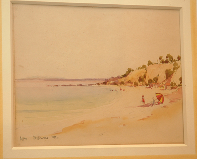 Appraisal: ALAN BALDWIN BEACH SCENE WATERCOLOUR