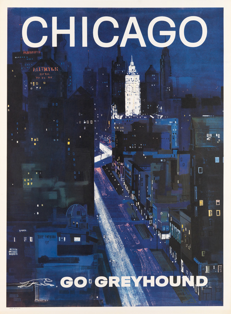 Appraisal: G ROTH DATES UNKNOWN CHICAGO GO GREYHOUND Circa x inches