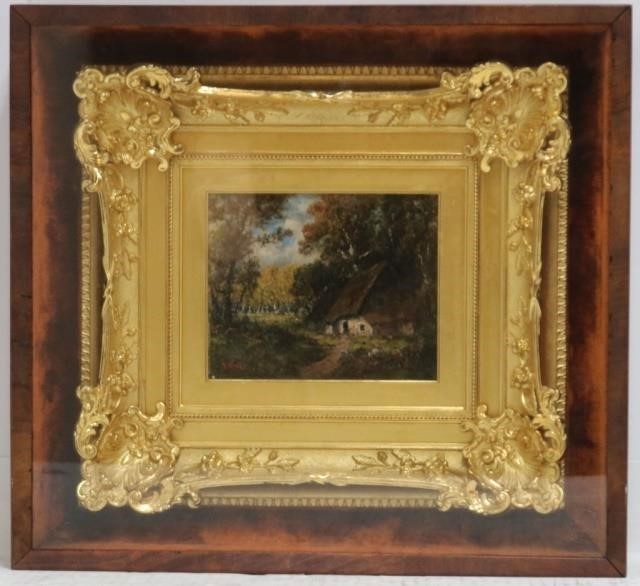 Appraisal: NARCISSE VIRGILIE DIAZ - FRANCE OIL ONWOODEN PANEL DEPICTING A