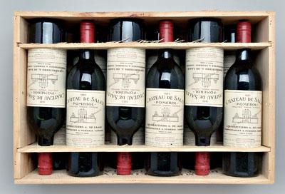 Appraisal: Case red Bordeaux wine Chateau de Sales Pomerol bottles in