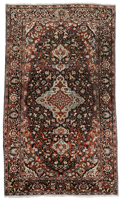 Appraisal: Baktiari Carpet Persian early th century central medallion with pendants