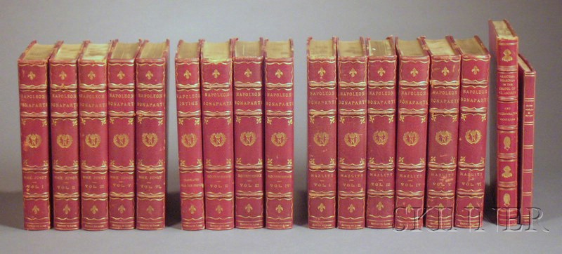 Appraisal: Decorative Bindings Life of Napoleon fifteen volumes various authors each