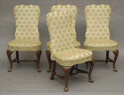 Appraisal: Set of Eight Queen Anne-Style Dining Chairs x x in