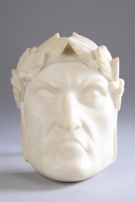 Appraisal: ITALIAN CARVED MARBLE PORTRAIT OF DANTE early th century -