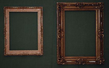 Appraisal: Two Ornate Painted Frames x in and x in