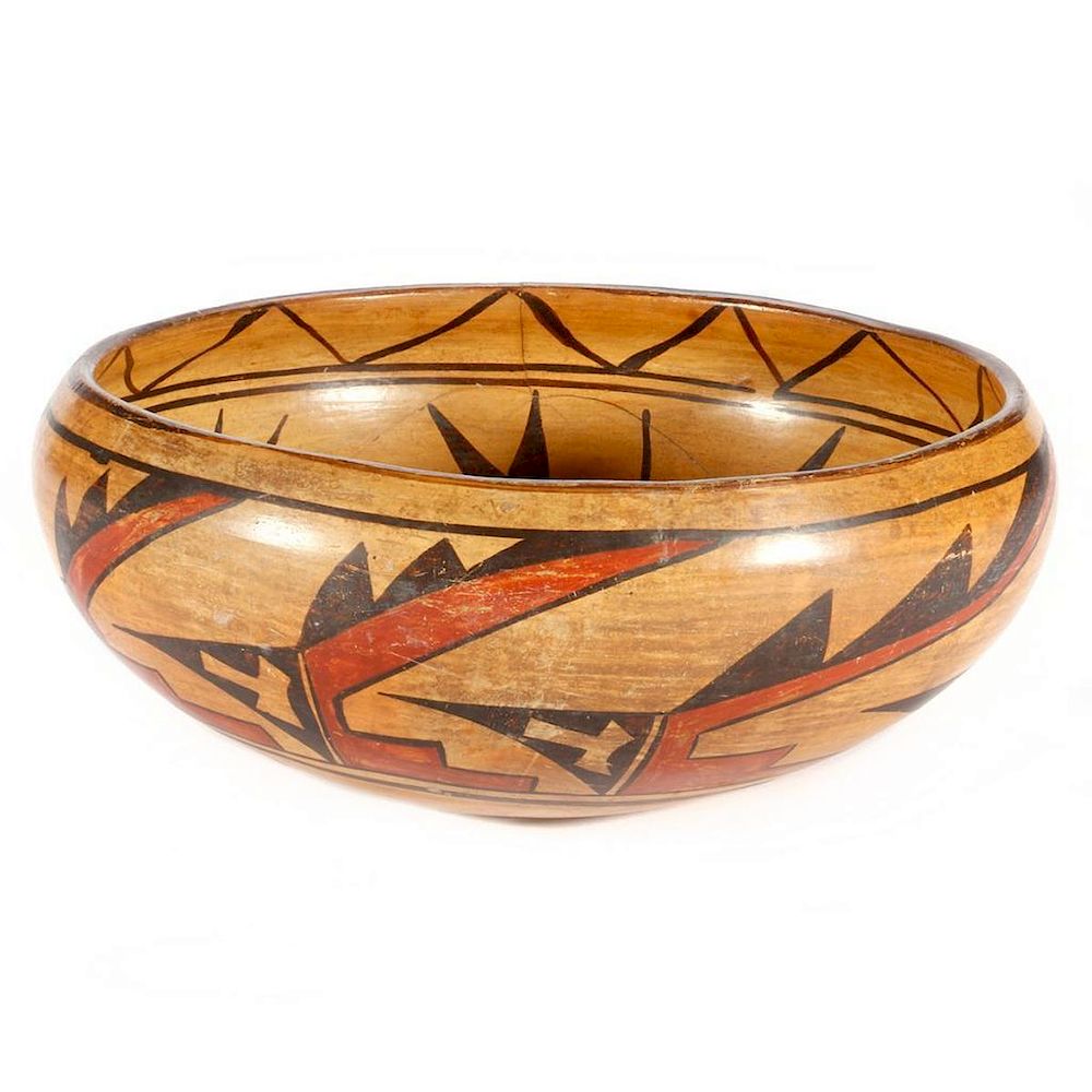 Appraisal: A Hopi Polychrome Bowl In a Zuni-influenced pattern Height in